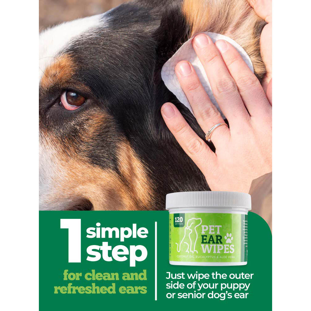Pet Ear Wipes for Dogs & Puppies