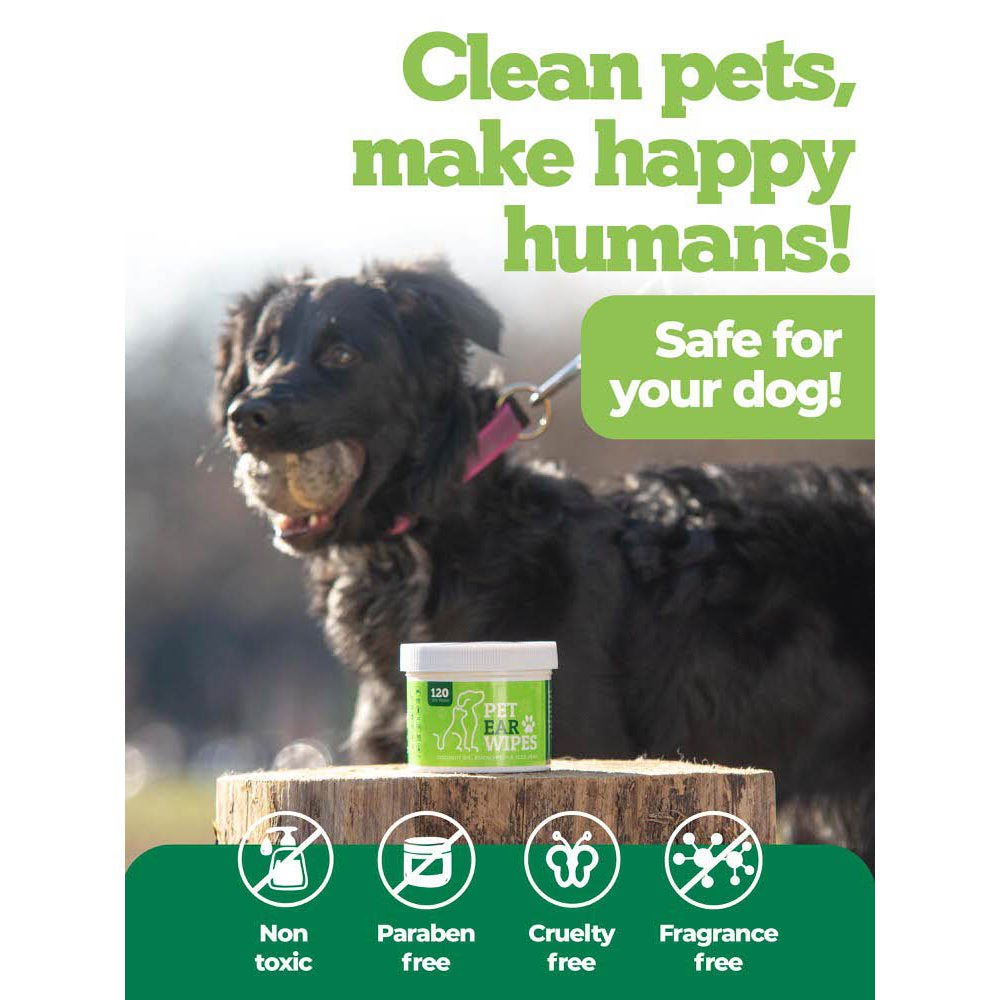 Pet Ear Wipes for Dogs & Puppies