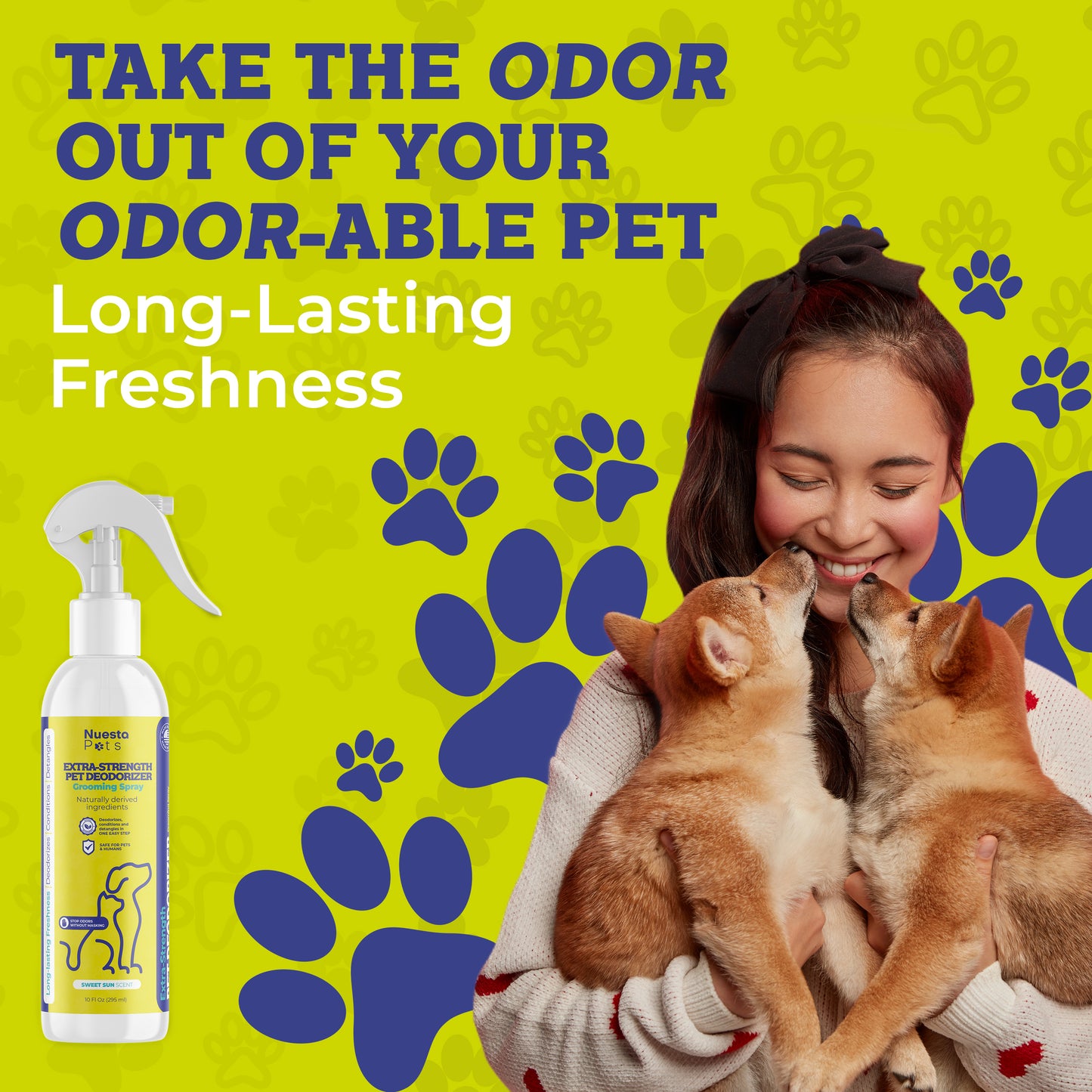 Extra-Strength Pet Deodorizer Grooming Spray