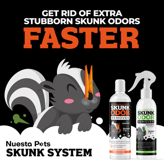 Skunk Odor Remover Shampoo & Spray System