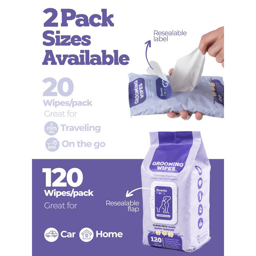 Lavender Vanilla Bath Replacement Wipes - On the Go Pack